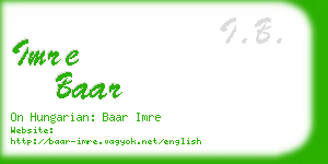 imre baar business card